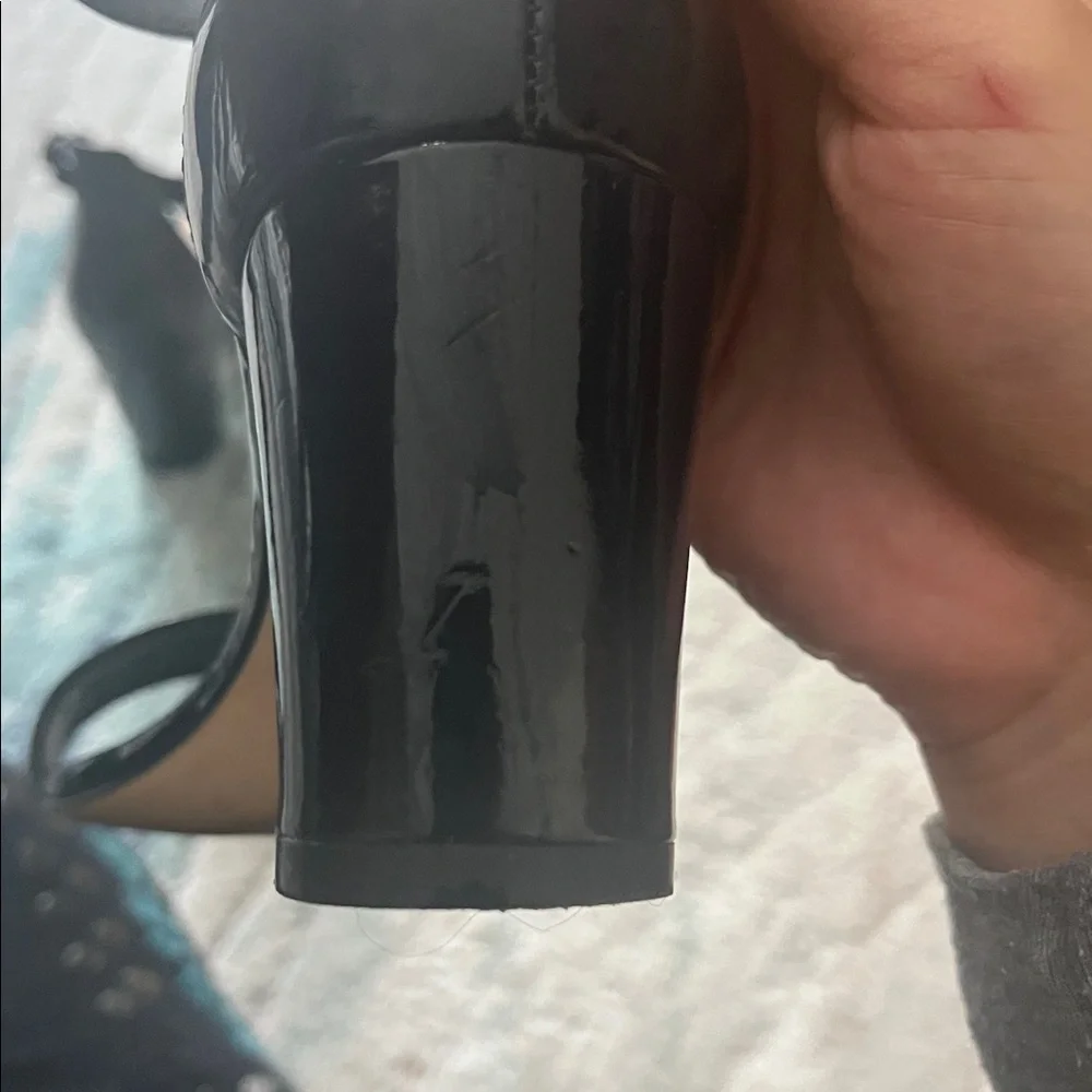 🌻 HOST PICK 🌻 ♠️ Nine West Black Pruce Ankle Strap Black Heel Sandals ♠️ - Picture 8 of 10